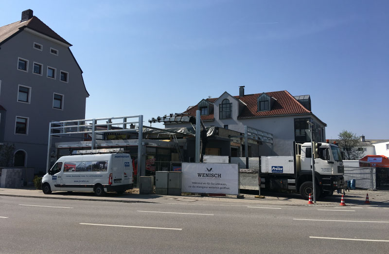 Stahlkonstruktion Umbau Metzgerei Wenisch